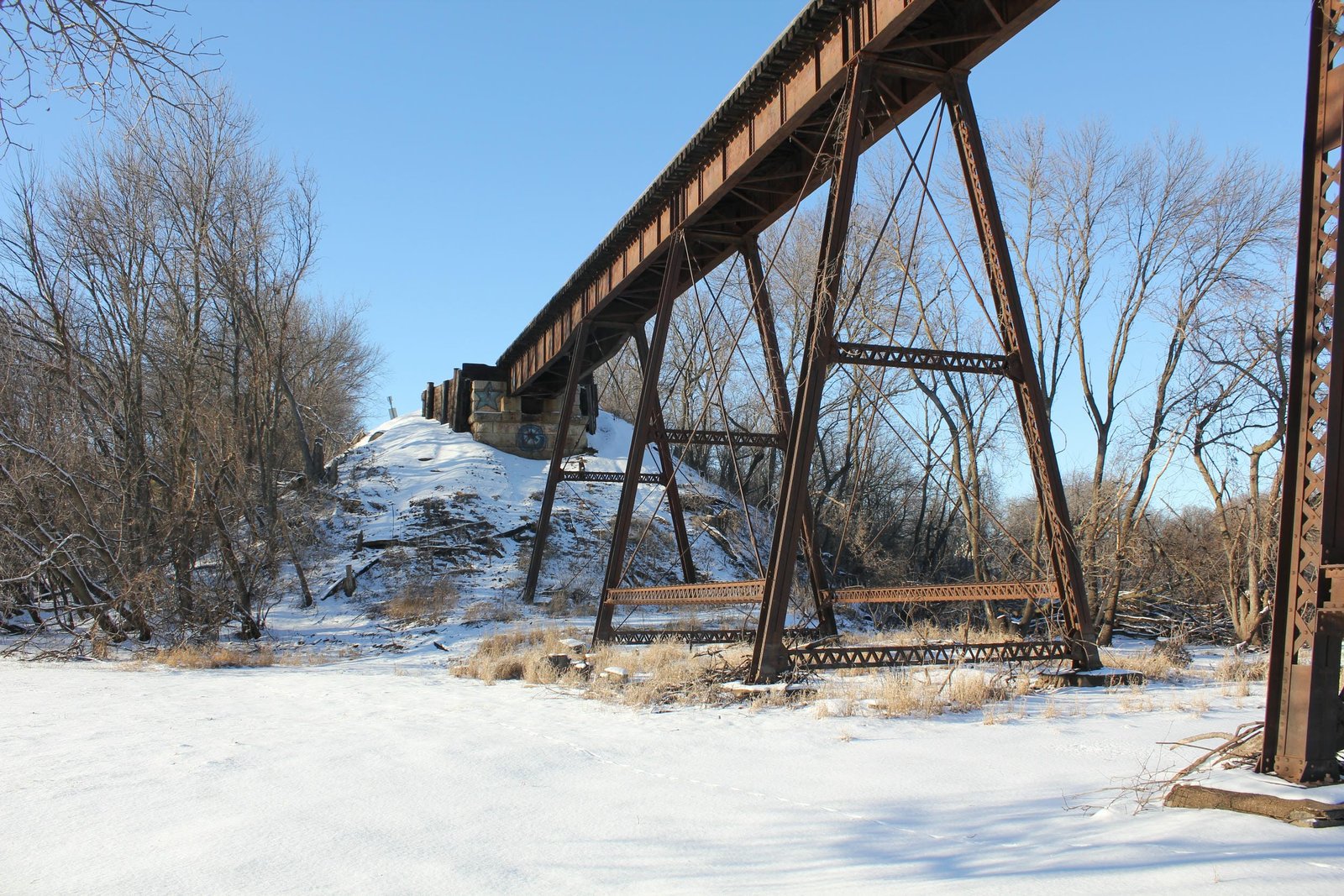 Looking west along west approach
